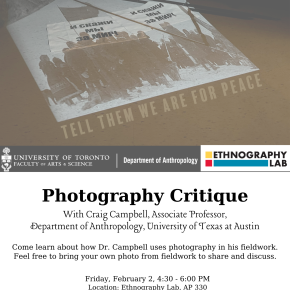 Photography As Ethnographic Method, with Professor Craig Campbell (UT Austin)